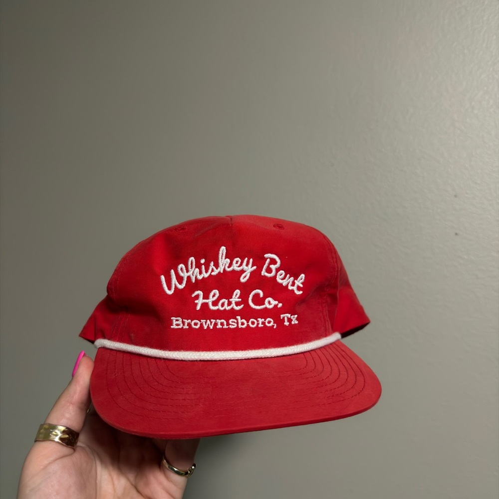 Red Whiskey Bent trucker hat